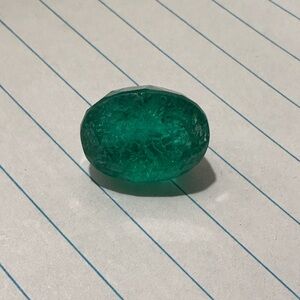 Certified Natural 17.60 ct. Oval Cut Emerald